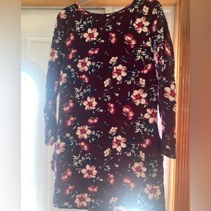 NWOT GAP Purple Mini Floral Dress size M